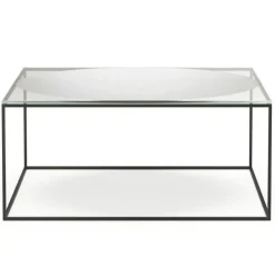 Observe Soffbord 89x89 cm, Klart Glas / Spegelglas