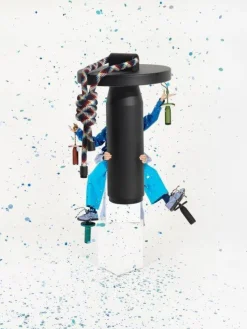 Quasar Bordslampa Portabel, Svart