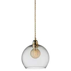 Rowan Pendel Ø22 cm, Klar/Mässing