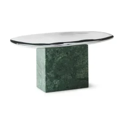 Sapoto Bricka 15x25 cm, Grön/Silver