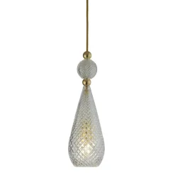 Smykke Pendel Ø12,5 cm, Crystal/Gold