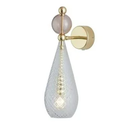 Smykke Vägglampa, Crystal Check / Obsidian Ball / Shiny Gold