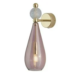 Smykke Vägglampa, Obsidian / Crystal Check Ball / Shiny Gold