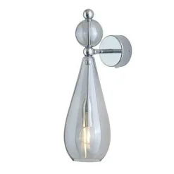 Smykke Vägglampa, Smokey Grey / Shiny Silver