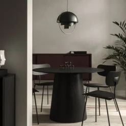Social Matbord Svart Ek, 220 cm