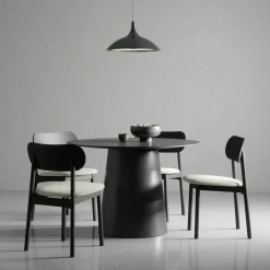 Social Matbord Svart Ek, 220 cm