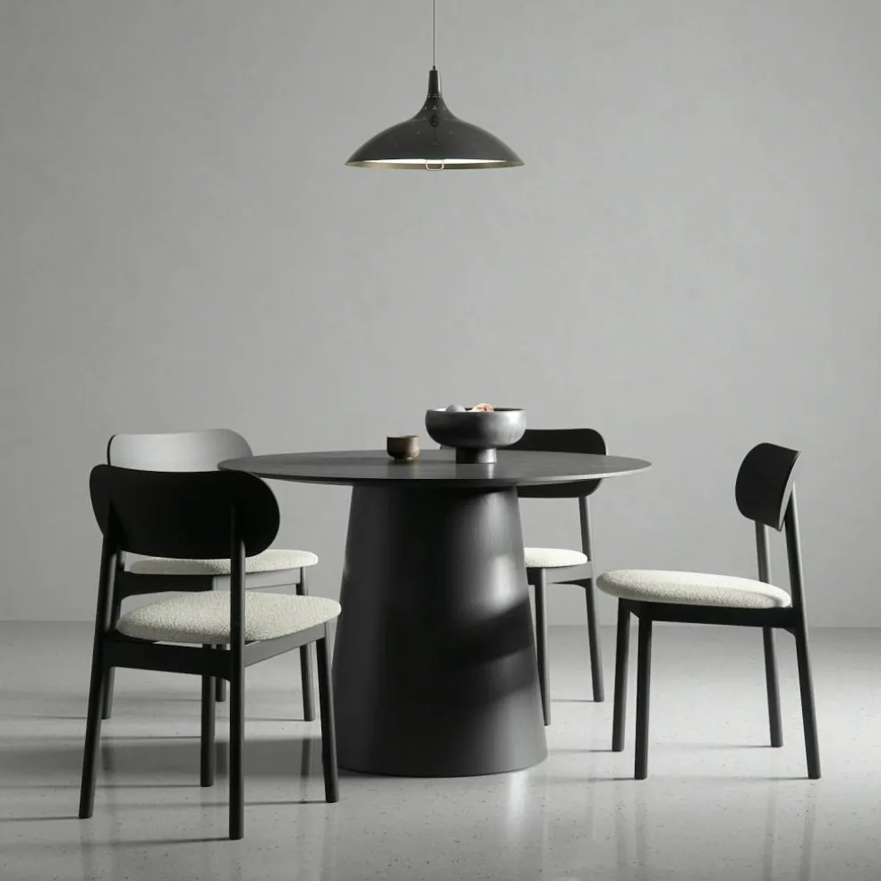Social Matbord Svart Ek, 220 cm