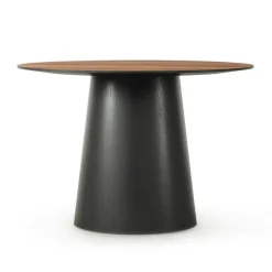 Social Matbord Valnöt / Svart Ek, 110 cm
