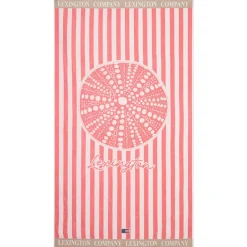 Strandhandduk, Rosa / Beige