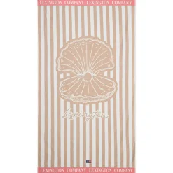 Strandhandduk, Rosa / Beige