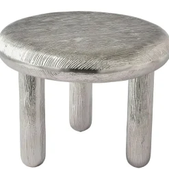 Thick Disk Sidobord, Silver