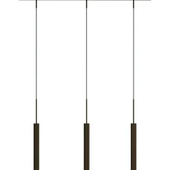 Tubulaire Pendel Med Skena Bronzed, 5 Pendlar