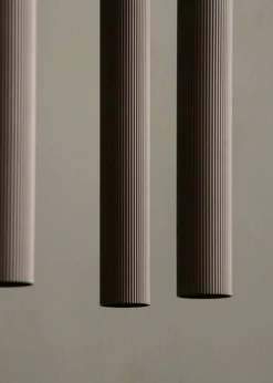 Tubulaire Pendel Med Skena Bronzed, 5 Pendlar