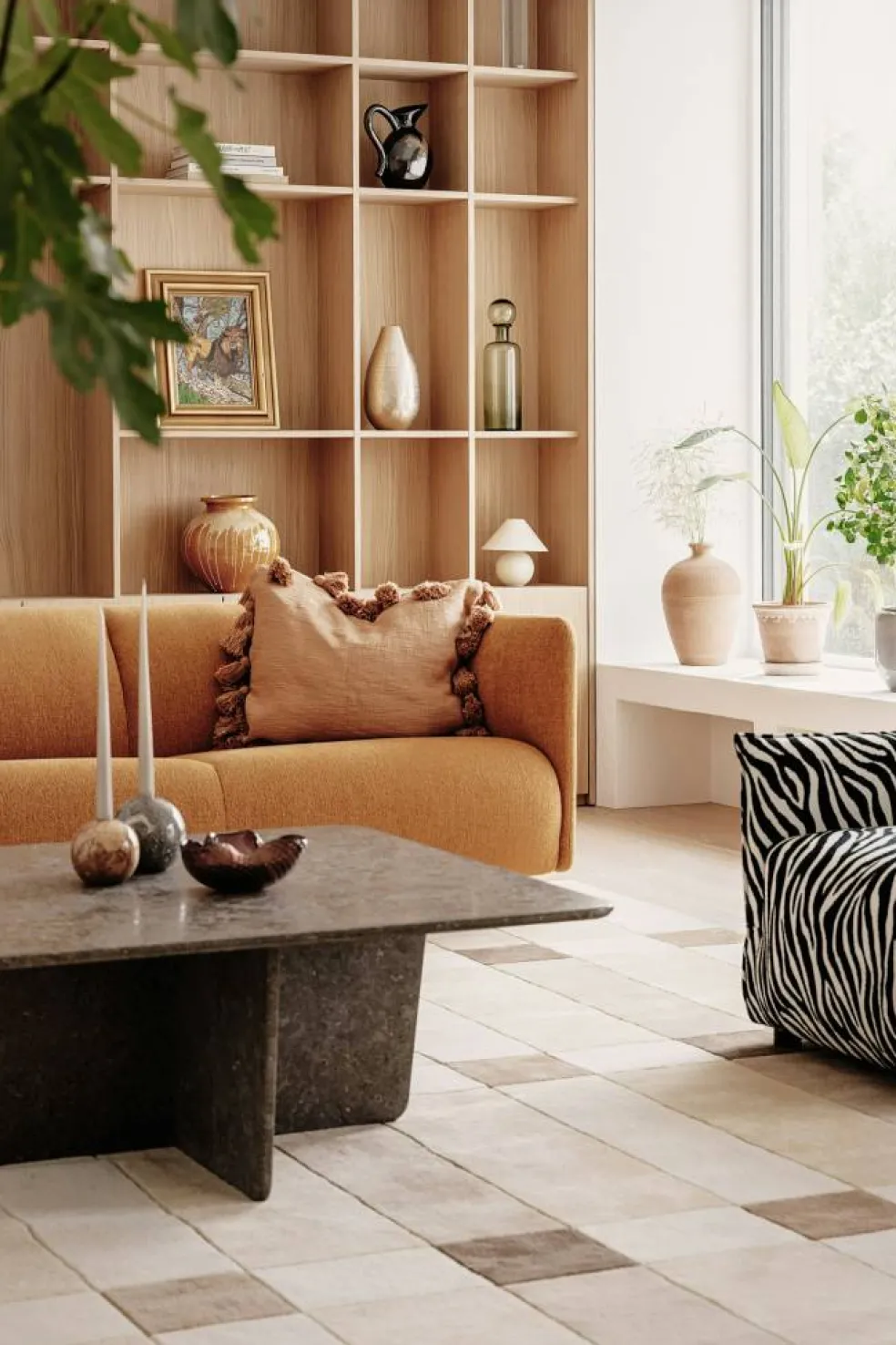Urban 2,5-Sitssoffa Bouclétyg, Amber Weave