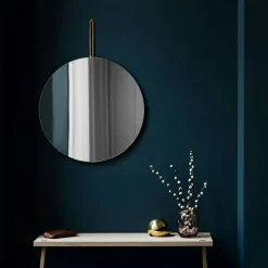 Wall Mirror Spegel Ø 50 cm, Mässing